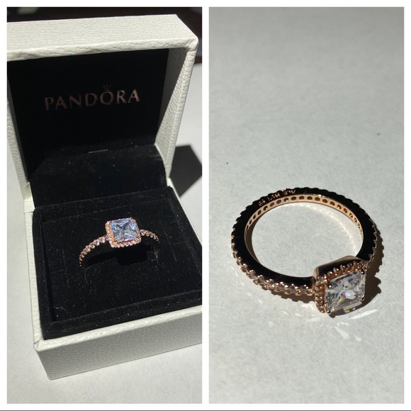 Square Sparkle Halo (Rose Gold Shine) - Picture 1 of 2